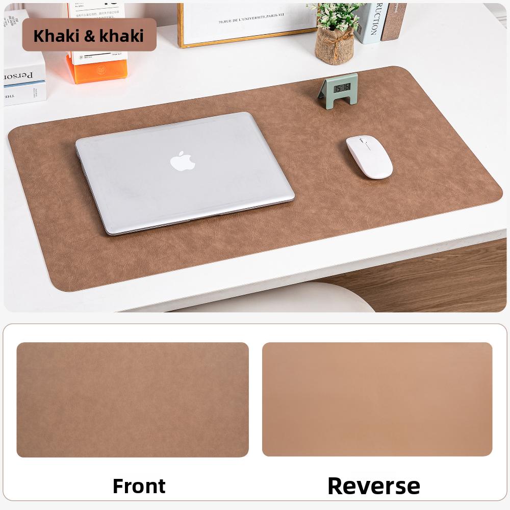 Retro Cowhide Textured Desk Mat, Double-sided, Stain-resistant, Extra-large Mouse Pad, Office Computer Mat, Writing Mat, Desk Mat