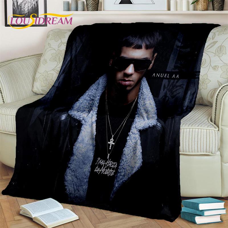 Hip Hopo dainininkas Free Anuel AA reperis pledas, minkštas plonas pledas namams, miegamajam, lovai, sofai, iškylai, kelionėms, biurui, vaikams