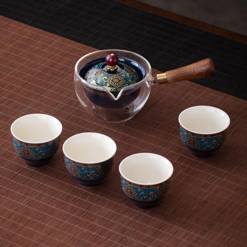 2026 Rotating Teapot Travel Set – Portable Gongfu Tea Cup & Pot for Home and Car
