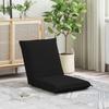 Adjustable Floor Armchair Black Fabric