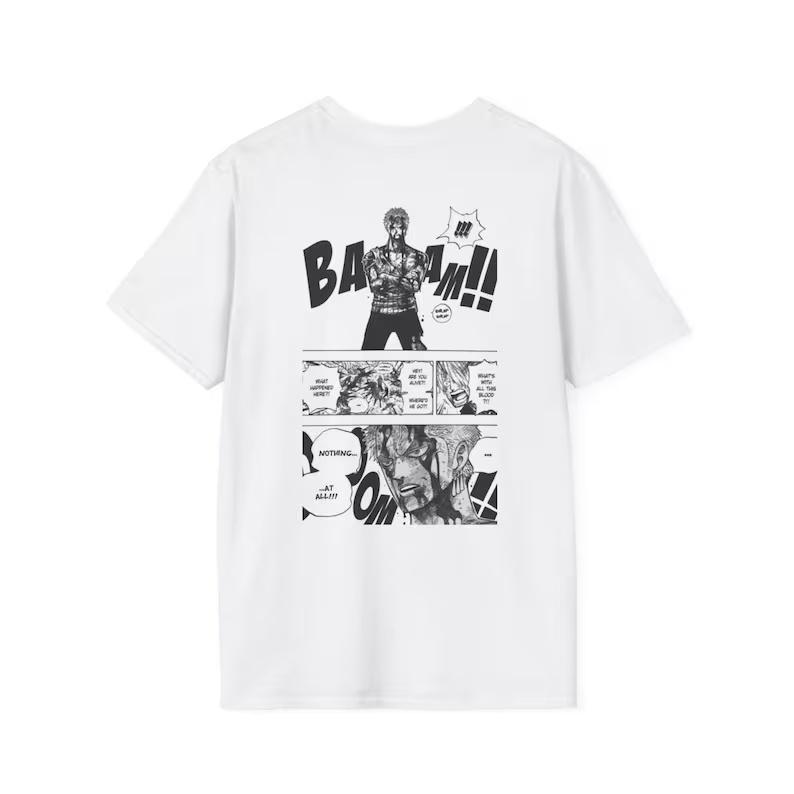 

2026 New Fashion One Piece Unisexs and Womens High Quality Tshirt Short Sleeves Shanks Japanese Anime Niche Parentchild Clothes S