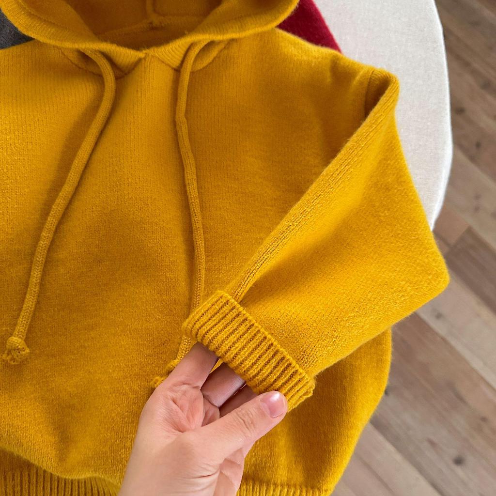 Pull à capuche d'hiver pour enfants 2025: Tricots élégants pour garçons et filles
