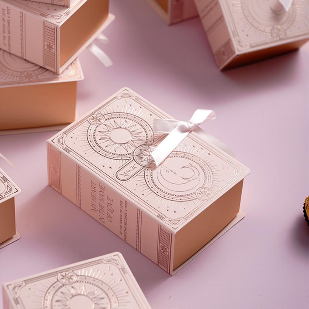 Candy Gift Box Book Shape Gift Sturdy Multi-function Cardboard Gifts Candy Box Candy Chocolate Package Decor