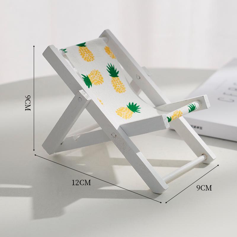 Mediterranean Wooden Mini Beach Chair Ornament - Children's Room Decor Accessory and Gift