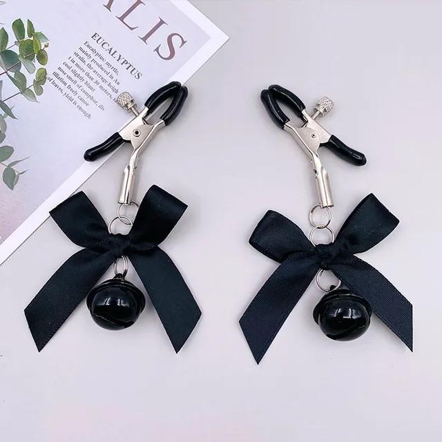 MoDi 4 Colors Sexy Bow Adjustable Nipple Clamp Breast BDSM Small Bell Adult Fetish Flirting Teasing Sex Toys For Couples