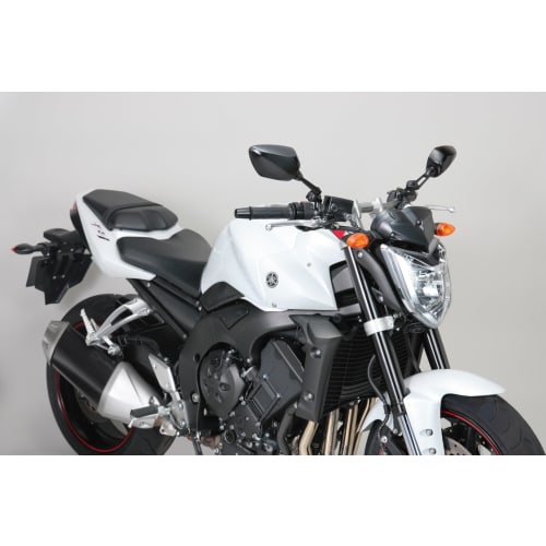 TANAX Bike Mirror Napoleon Shark Mirror Aluminum Mirror Set of 2 Left and Right (With Forward and Reverse Threaded Bolts) 10mm Black AOS-104-BB