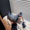 Retro Cow Horn Denim Underarm Bag: 2026 Trendy Niche Design, Women's Single Shoulder Crossbody Bag