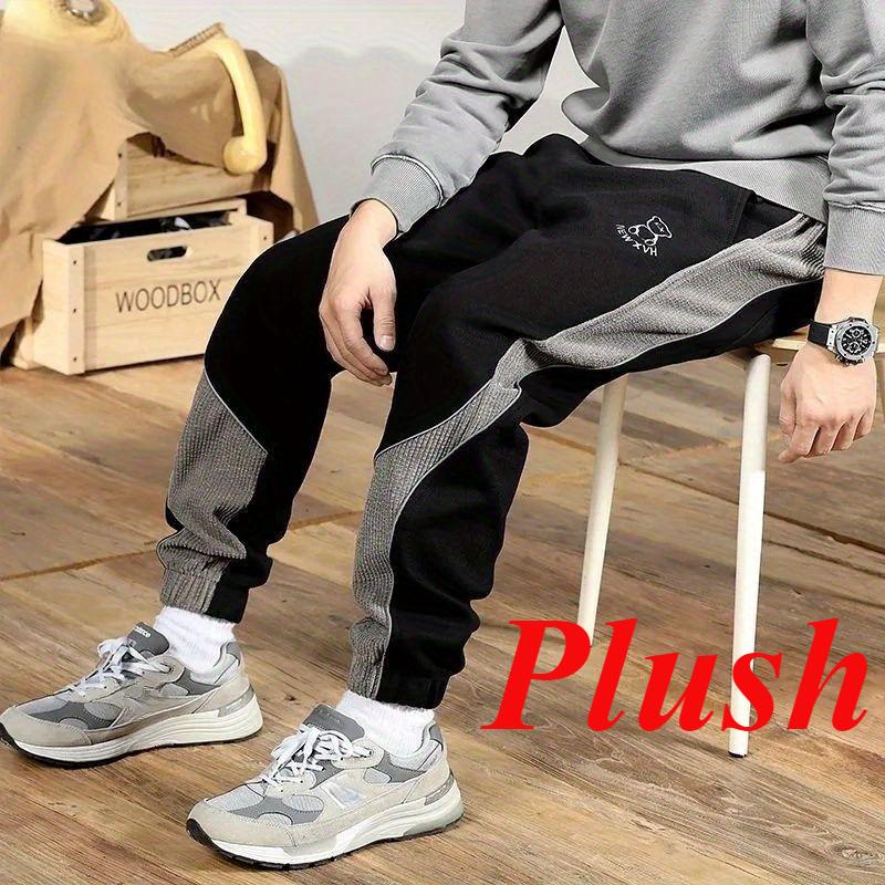Harem Corduroy Warm Sweatpants for Men Y2k Plain Slim Goth Wholesale Sweat Pants Training Casual Vintage Autumn Winter Trousers