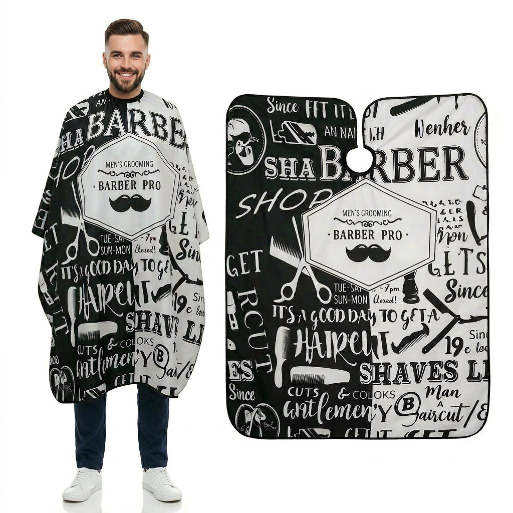 Barber's cape for a large haircut salon