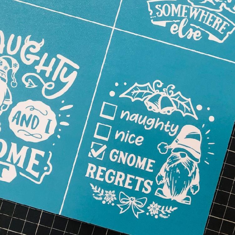 Naughty Gnome Self Adhesive  Snowflake Letters DIY T-Shirt Pillow Fabric Bags