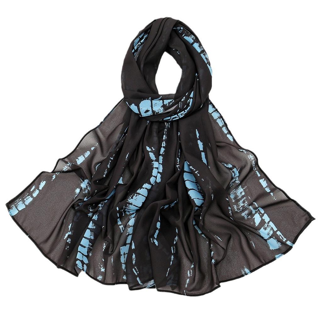 Novo Lenço Longo de Chiffon com Estampa Digital Turquia Oriente Médio Lenço Malásia Indonésia Mulheres Lenço de Cabeça Étnico