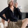 Casual Hooded Zip-Up Knitwear Jacket: Spring/Autumn Lightweight, Loose Fit, Versatile, Slimming Outerwear