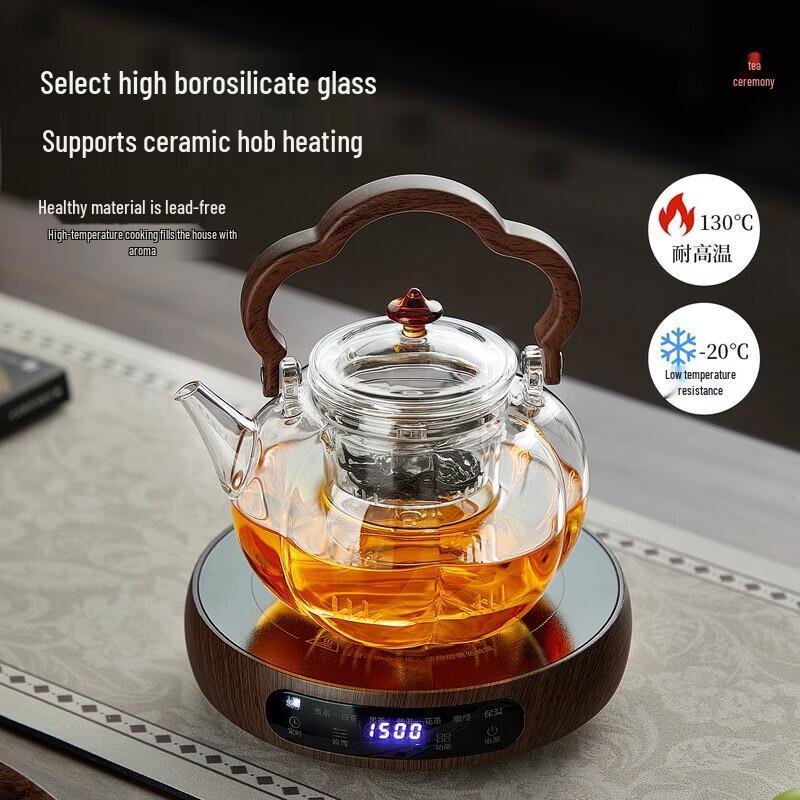 YIHUTEA Glass Teapot & Electric Ceramic Tea Stove Set