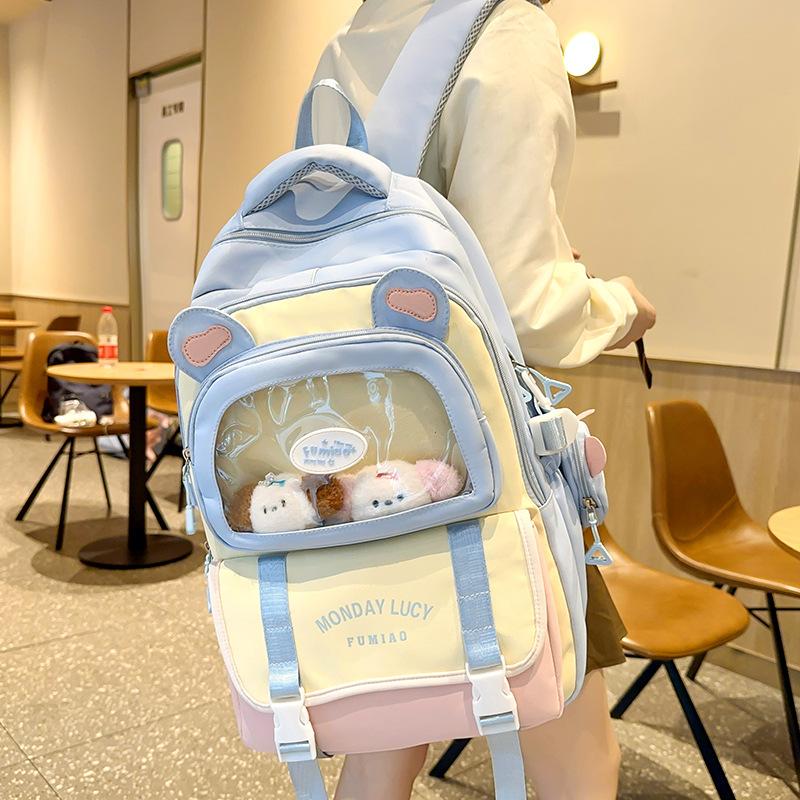 Schoolbag Children Elementary School Girl Junior High School Student Cartoon High Value Ins Pain Bag Backpack