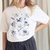 Retro Dogs In Space Funny Galaxy Printed Summer Top T-Shirt Summer Cartoon Pattern O-Neck Casual Style T-Shirt Woman Clothing