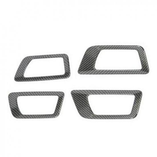 Carbon Fiber Car Look Inner Door Bowl Cover Trim Fits Toyota Highlander 2017-19