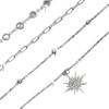 European & American High-End Metal Rhinestone Layered Anklet Set for Women