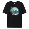 ZX 2026 New Mens Casual Shortsleeved Tshirt with  Cotton Fashion Print Tees Oversize