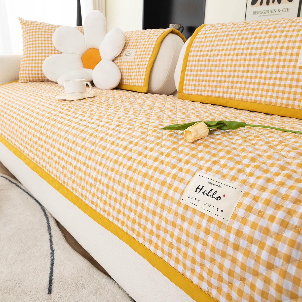 

Washed Pure Cotton Sofa Cushion, Universal Non-Slip In All Seasons, Advanced Sense, Living Room Seat Cushion, Sofa Cover Cover, Cloth Towel 70*70cm