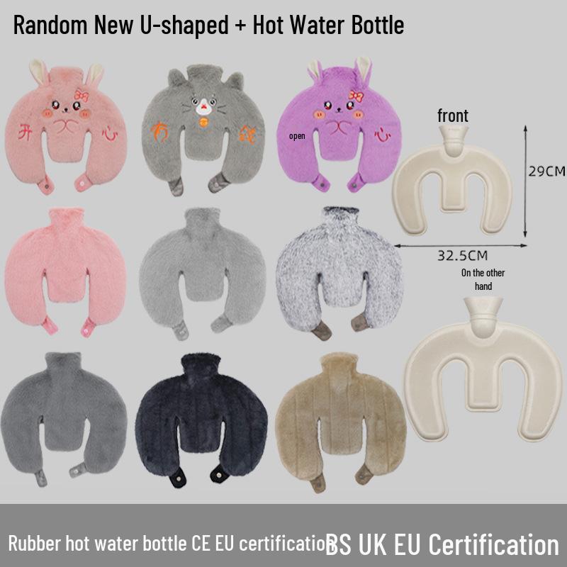 Explosion-Proof Hot Water Bottle: Rubber Design for Stomach and Feet, Long-Lasting Warmth