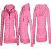 Luxuriöser und weicher Damen-Kapuzenpullover aus Fleece mit Seeanker-Print und Reißverschluss