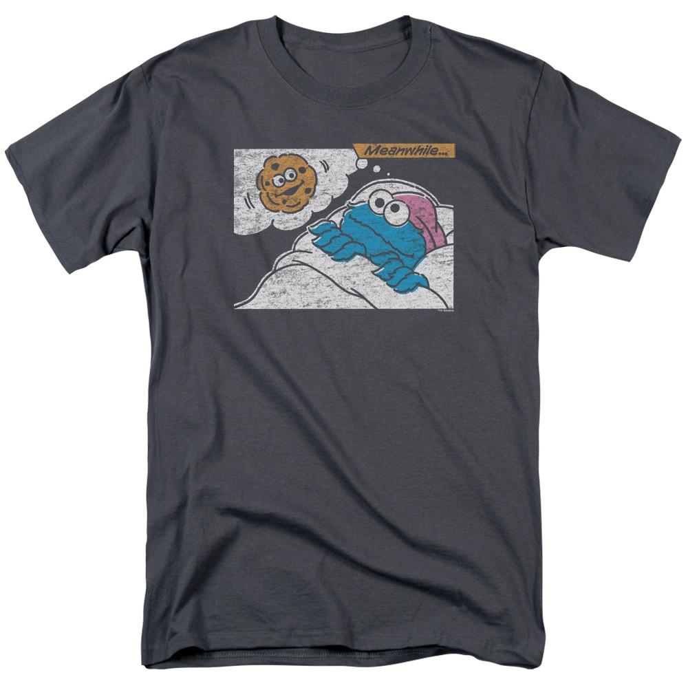 Sesame Street - Meanwhile - Adult Unisex Short Sleeve T-Shirt - Gray S