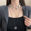 Transparent Plant Resin Semi-Spherical Necklace For Women Exaggerated Fashion Necklace Fashionable Individual Jewelry Accessory