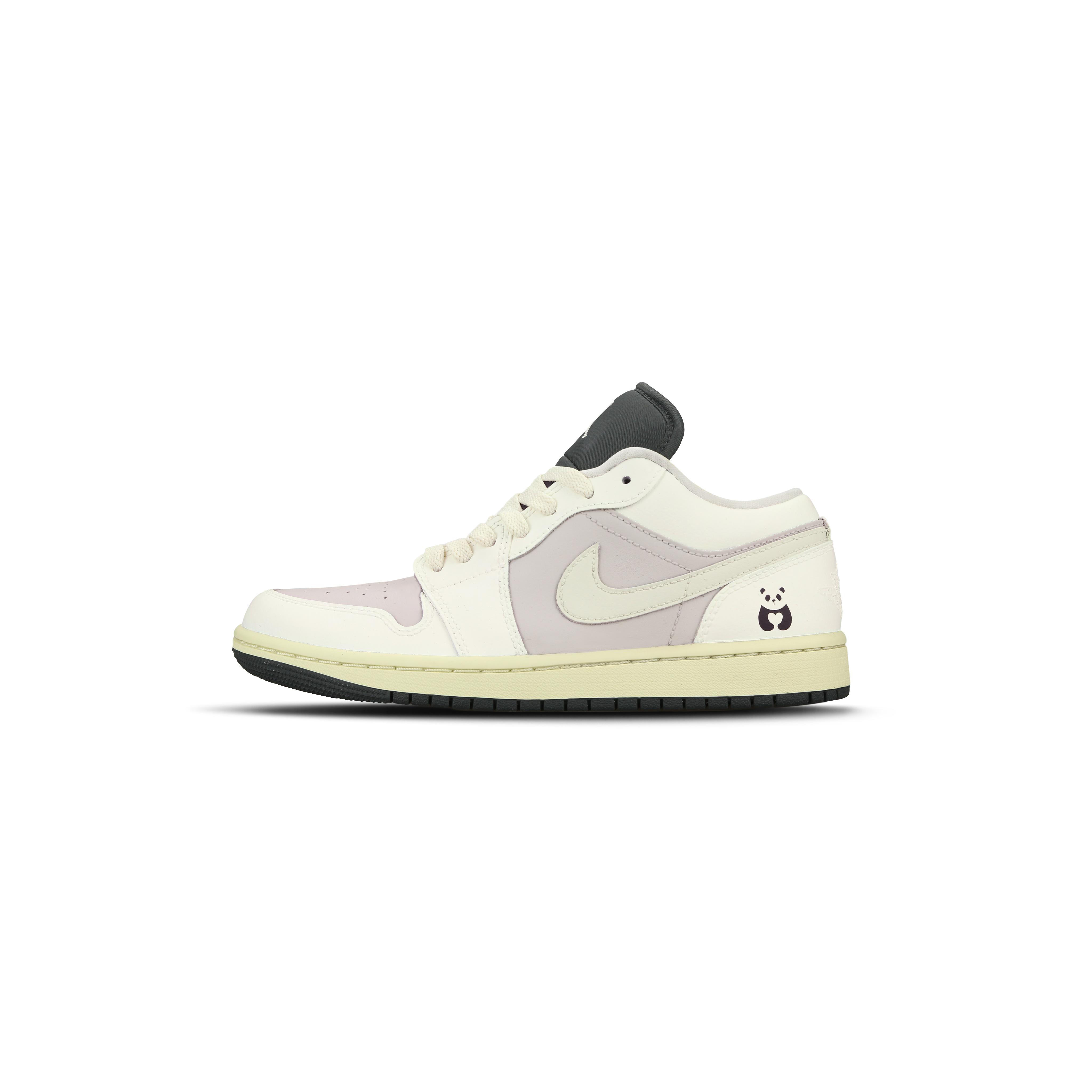 Jordan Air Jordan 1 Low top Vintage Basketball Shoes Women s Beige Purple DC0774-001(Team333) 36.5