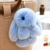 Rex Rabbit Fur Plush Keychain: Cute Rabbit Pendant Toy for Bag or Car
