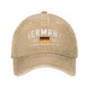 Washed Baseball Cap Deutschland Flag of German Summer Trucker Hat For Female Male  Casual Hunting Camping Sun Baseball Caps