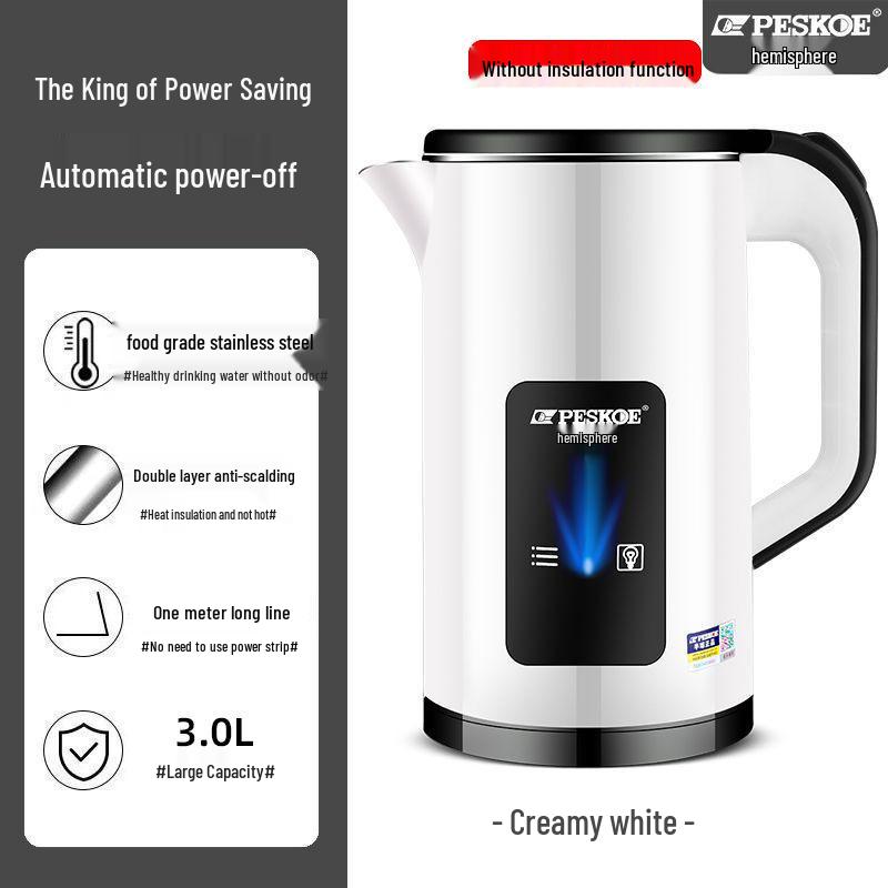 Silent Smart Stainless Steel Electric Kettle with Constant Temperature and Large Capacity