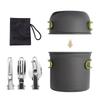 Compact Non-Stick Aluminum Camping Cookware Set for 1-2 People