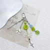 Fashion Lucky Grass Star Heart Phone Charms For Women Girls Cute Four-leaf Clover Beaded Keychain Bag Pendant Decor Gifts