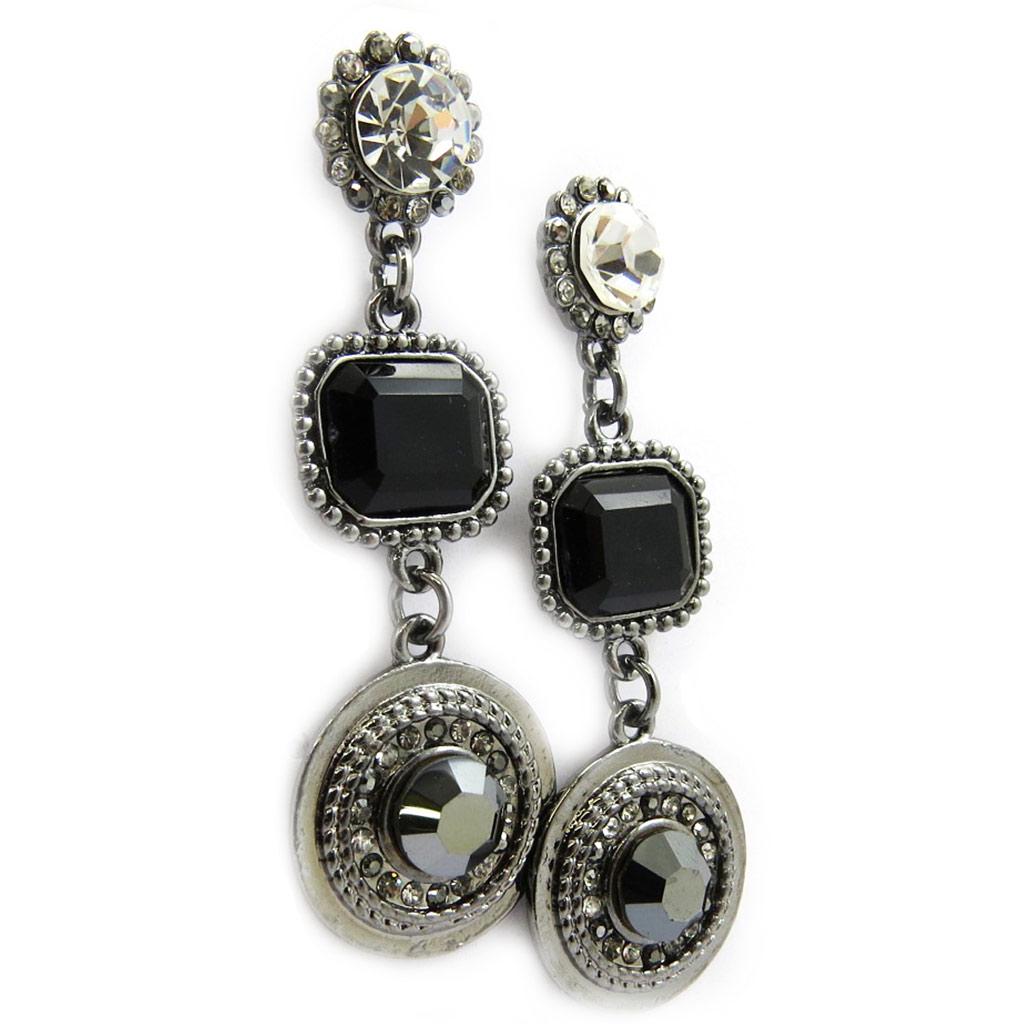 NOA [G8297] - Gray 'Sissi' Designer Earrings