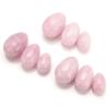 Yoni Eggs - 3 Sizes Crystal Massage Eggs,Drilled, with Unwaxed String,Made of Natural Rose Quartz Jade for Yoni PC Muscles Massage