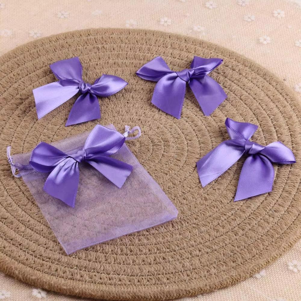 50pcs Colourful Ribbon Bows Polyester Satin for Headwear Clothing DIY Ideal for Wedding Party Gift Craft Decoration Adorable