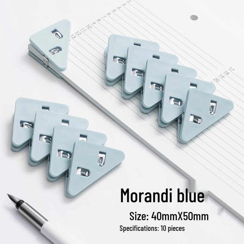 Transparent Triangle Corner Paper Clip - Office & Student Organizer