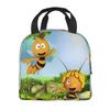 Isolierte Lunchtaschen Biene Maja Mit Blumen Cartoon Zubehör Lebensmittelbox Mode Thermokühler Bento-Box Für Die Schule