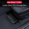 Underseat Storage Box for Tesla Model Y Juniper 2025 Seats Drawer Tray Push Pull Center Console Organizer Interior Accessories