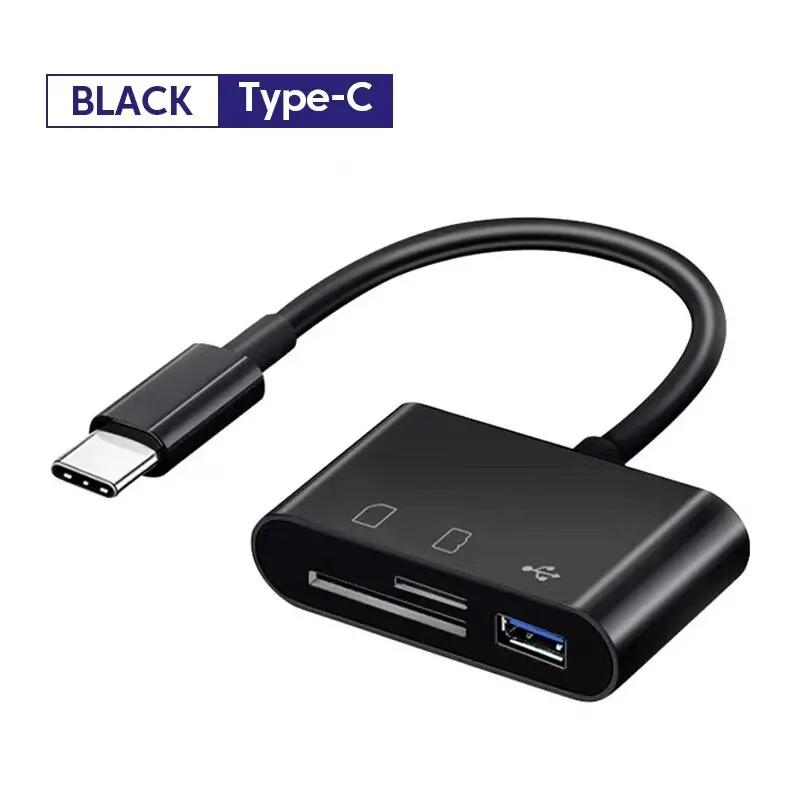 

5-in-1 USB 3.0 Lightning Type C SD TF Card Reader Adapter for iPhone iPad MacBook Samsung Android Cameras Other Devices