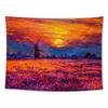 Wall Hanging Tapestry Sunflower Lavender Oil Painting Landscape  Room Decoration Background Cloth