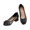Scarpe singole in rete traspiranti suola morbida primavera ed estate nuove sandali con tacco medio tacco spesso scarpe traspiranti e comode