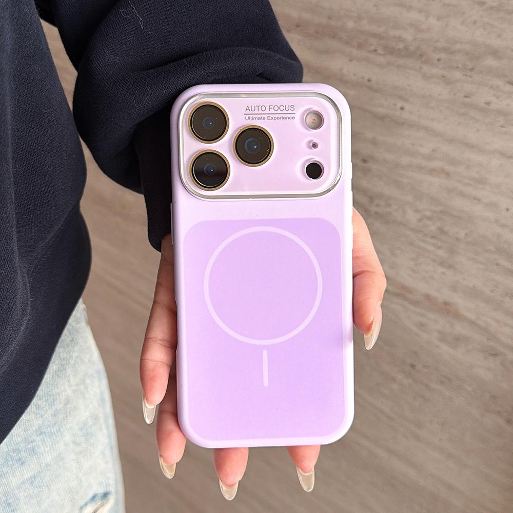 Solid Color Silicone For Magsafe Magnetic Phone Case For iPhone 17 Air 16 Pro Max Wireless Charge Large Window Shockproof Cover