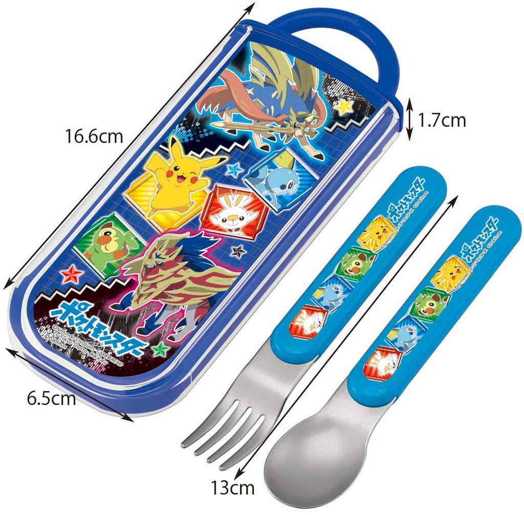 Skater Spoon and Fork Combo 20 CC2 Kids' Set, Pokémon, Pieces, 13cm,