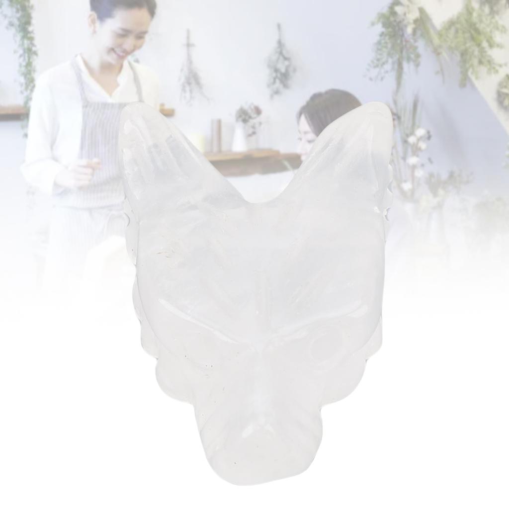 Wolf Head Shape Pendant Carved Animal Statue Decoration for Men Women Jewelry Making Holiday Present
