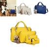 Stylish Pure Color Women Pu Leather Shoulder Bag Handbag Satchel Clutch Coin Purse