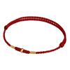 Gold 999 Abacus Bead Red String Bracelet for Year of the Rat - Couple Style for Traffic Drivers