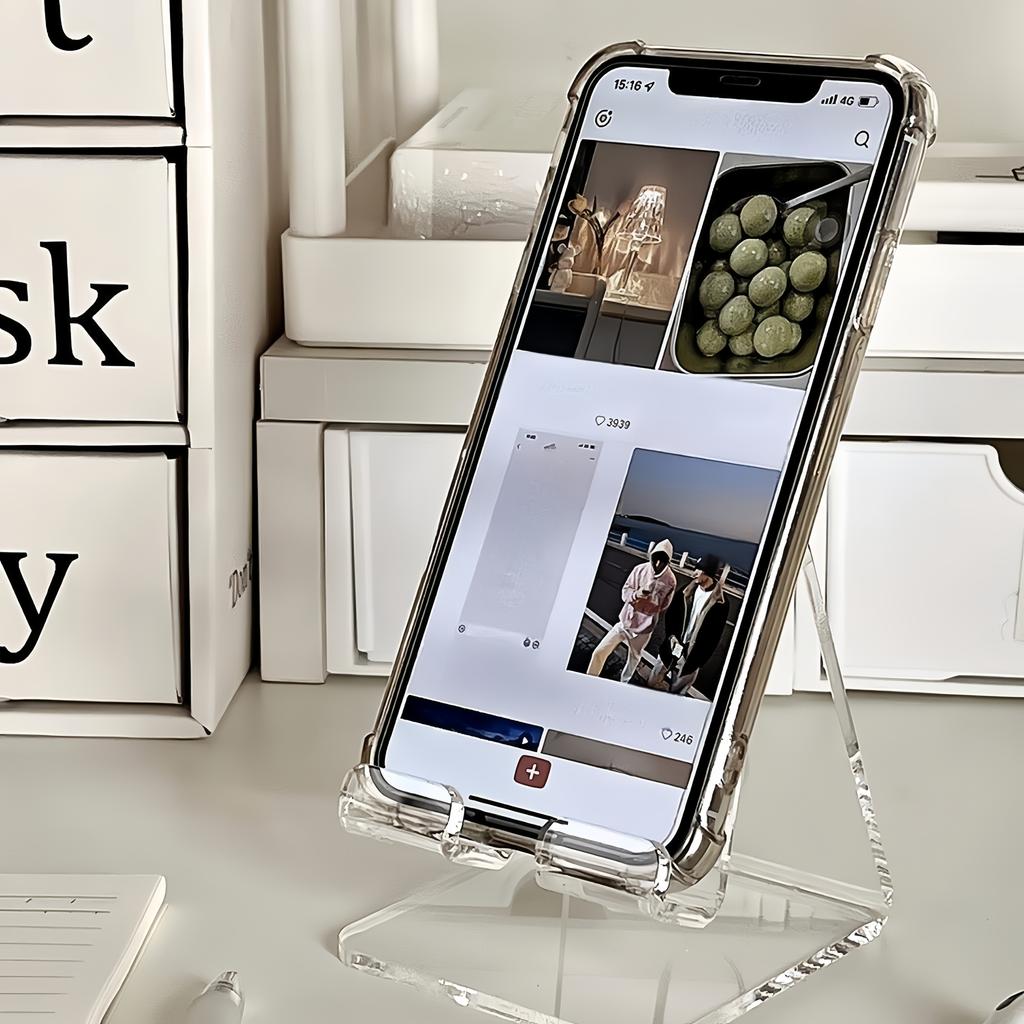 A multifunctional desktop phone holder, transparent phone holder, portable phone holder, TV-watching gadget