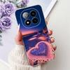 Soft Liquid Silicone Back Cover For Xiaomi Redmi Note 14 Pro Plus Phone Case Marble Gothic Style Bumper For Redmi Note 14 4G 5G