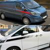 2PCS Car Body Door Side Stripes Stickers Self-adhesive Auto Body Styling Decoration Sticker Accessories For Ford Transit Tourneo